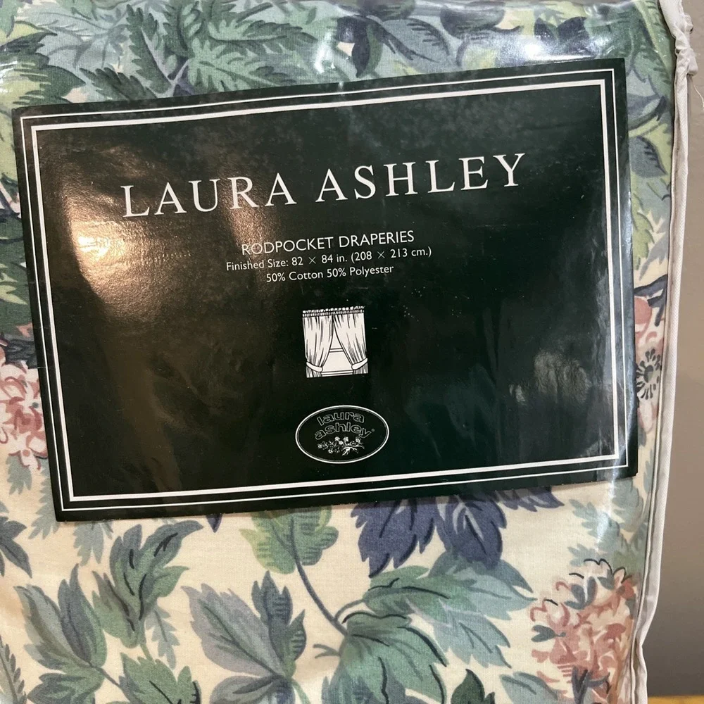 Laura Ashley ASHBOURNE Lined Rod Pocket Drapes‎ 82 x 84 NIP NEW-3 Available